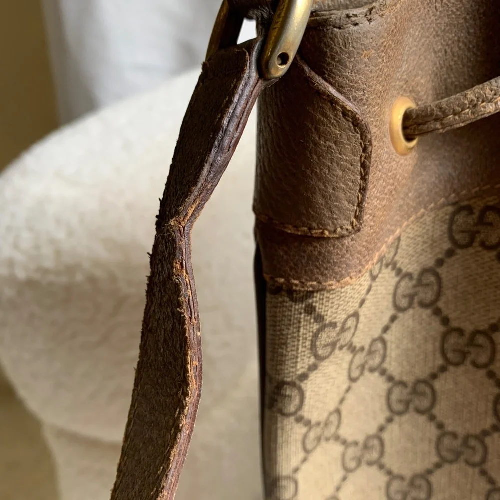 FIRM Authentic Gucci GG Vintage Supreme Ophidia Bucket - Picture 6 of 16